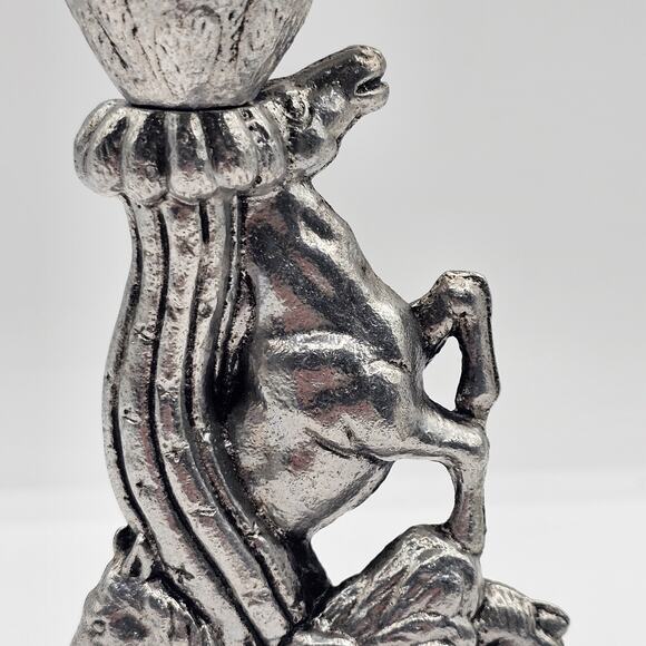 Arthur Court Horse Candlestick Holder Silver Aluminum Equestrian Taper or 2 inch - Picture 7 of 10